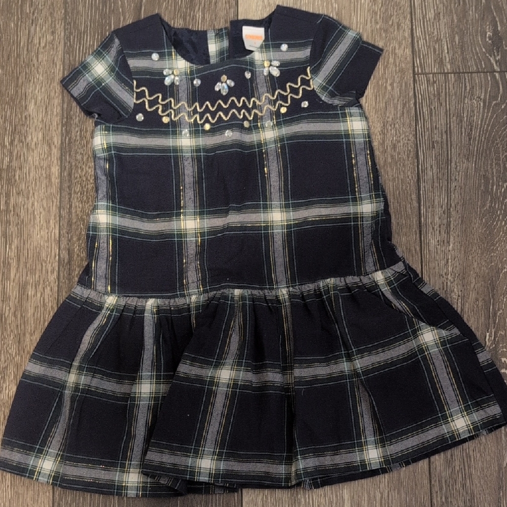 Gymboree Navy Plaid Kids Casual Dress